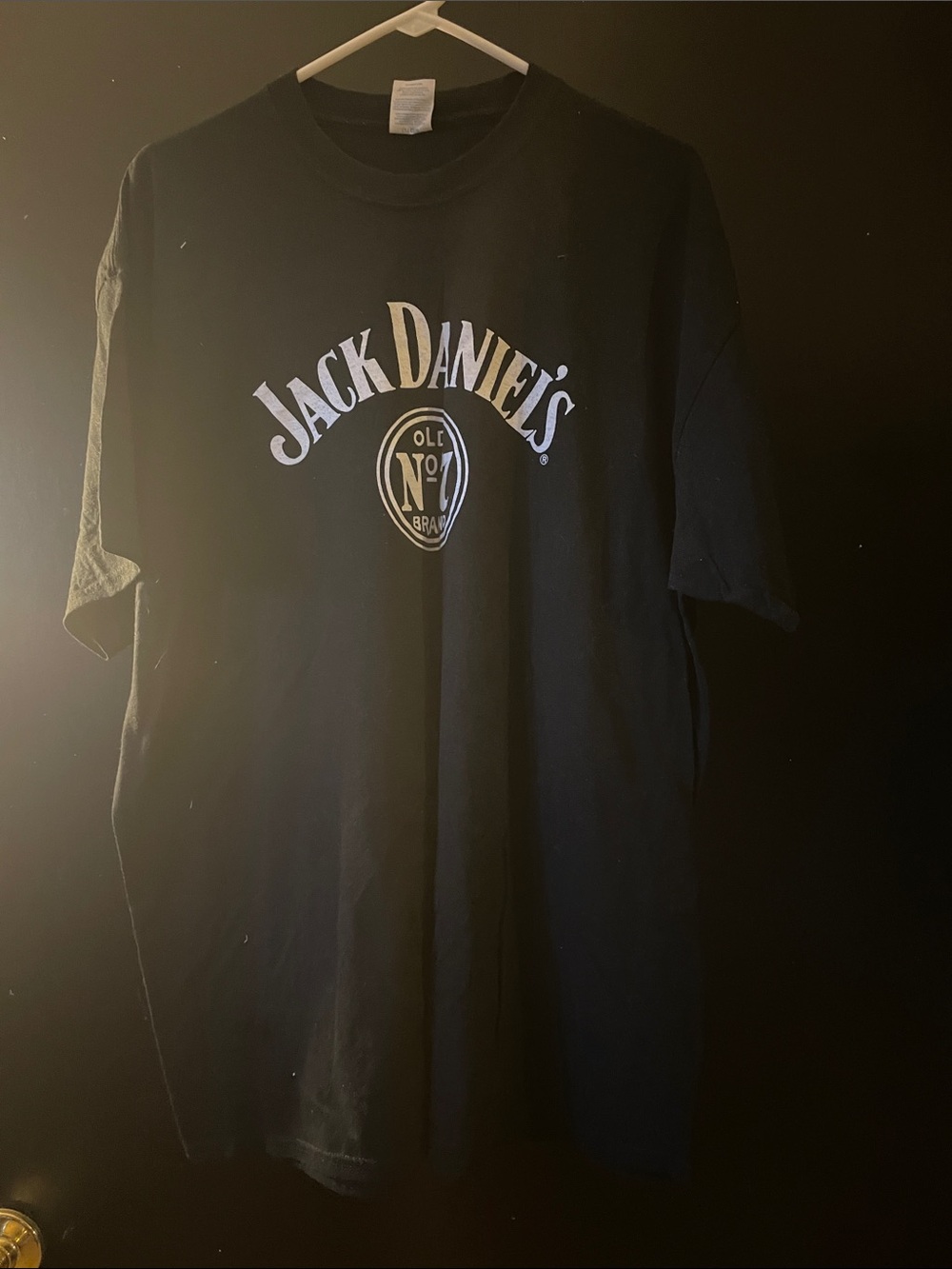 Jack Daniels Black Short Sleeve Tee with White & Gold Logo